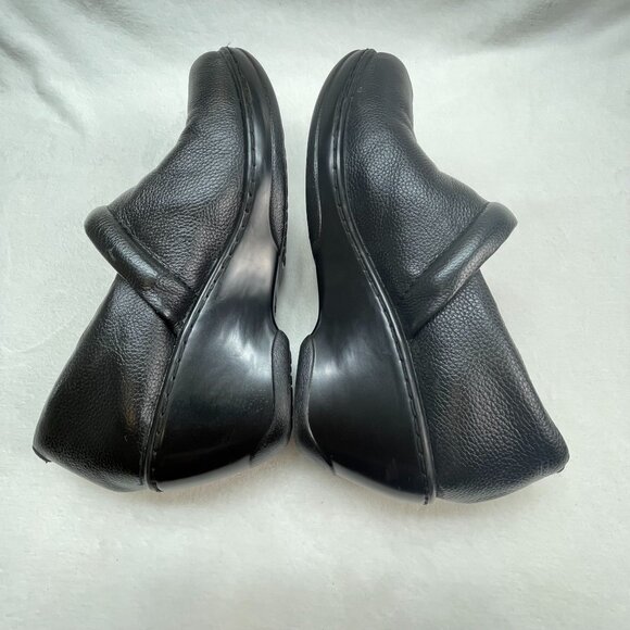 Born B.O.C Black Leather Slip-On Clogs Size 9 - Picture 4 of 12